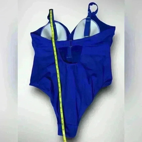 Womens Blue One Piece Swimsuit Size 20W Adjustable Straps by Xhilaration - Picture 5 of 8